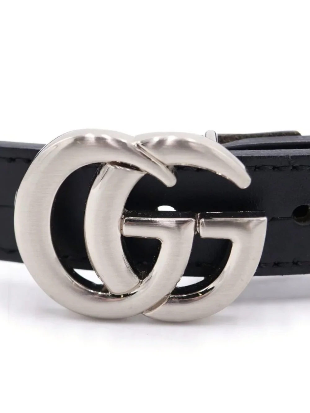 Gucci GG Marmont Double Buckle Belt Black